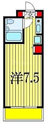 鎌ヶ谷ハイツ ワンルームの間取図画像