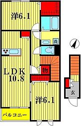 プランドールソフィア2 2LDKの間取図画像