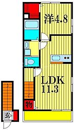 イーストアイリス 1LDKの間取図画像