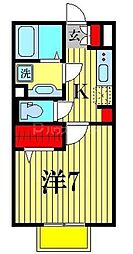 メゾン・ド・オール 1Kの間取図画像