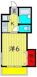 メゾンニューマウンテン 1Kの間取図画像