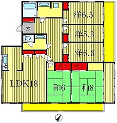 ヴィラ・鎌ケ谷 5LDKの間取図画像