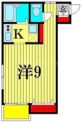 ローズガーデン矢切 1Kの間取図画像