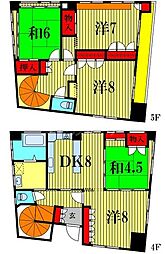 トノオカ八柱ビル 5DKの間取図画像