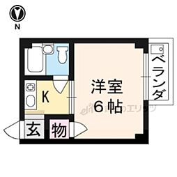 ＰＩＳＯＤＥ飯田 2階1Kの間取り
