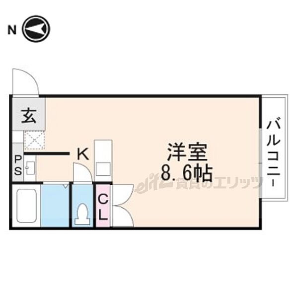 グリーン川島 201｜京都府京都市西京区川島粟田町(賃貸アパート1R・1階・25.75㎡)の写真 その2