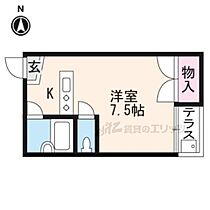 京都府京都市右京区花園内畑町（賃貸アパート1R・1階・18.09㎡） その2