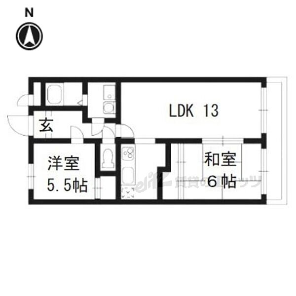 ジェンティールアドニス 307｜京都府京都市南区吉祥院西ノ庄淵ノ西町(賃貸マンション2LDK・3階・54.96㎡)の写真 その2