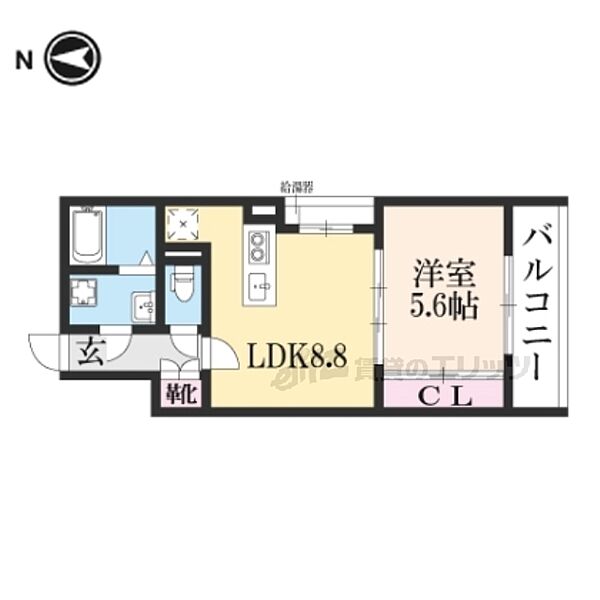 メゾン・ド・クレール西大路 403｜京都府京都市南区吉祥院九条町(賃貸マンション1LDK・4階・36.56㎡)の写真 その2