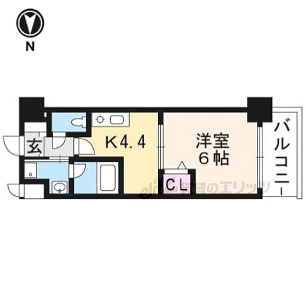 京都府京都市中京区壬生上大竹町(賃貸マンション1K・2階・26.04㎡)の写真 その2