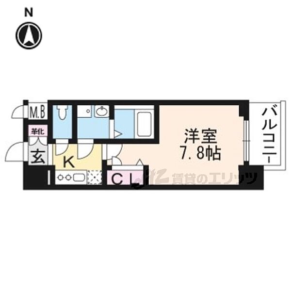 エスリード京都梅小路アヴェニテ ｜京都府京都市下京区梅小路高畑町(賃貸マンション1K・2階・25.60㎡)の写真 その2