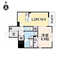 京都府京都市右京区山ノ内宮前町（賃貸アパート1LDK・1階・45.46㎡） その2