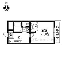 京都府京都市西京区樫原硲町（賃貸アパート1K・1階・24.75㎡） その2