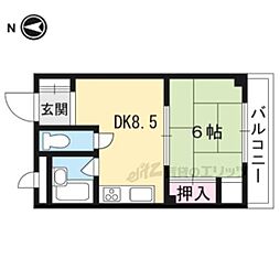 ラ・クラシカル 3階1LDKの間取り