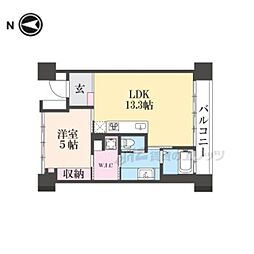 シャリマー西大路 8階1LDKの間取り