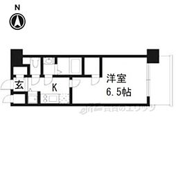 エスリード京都梅小路 1階1Kの間取り