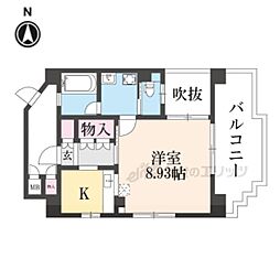 JR東海道・山陽本線 西大路駅 徒歩10分の賃貸マンション 6階1Kの間取り