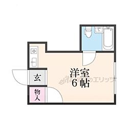 サンセット藤 3階ワンルームの間取り