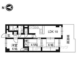 ベネート京都洛西 1階3LDKの間取り