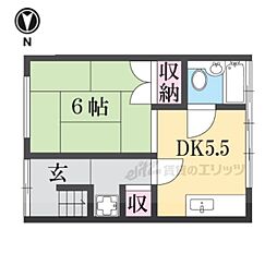 親和荘 1階1DKの間取り