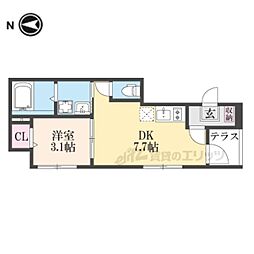EMBELLIR COCO 1DKの間取図画像