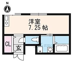 Ｓｕｃｃｅｅｄ吉祥院 2階ワンルームの間取り