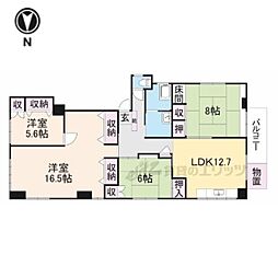 阪急京都本線 大宮駅 徒歩7分の賃貸マンション 3階4LDKの間取り
