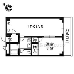 ベルジュール小嶋 1LDKの間取図画像