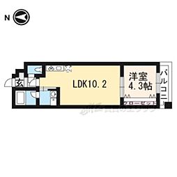 DearCourt野里 1LDKの間取図画像