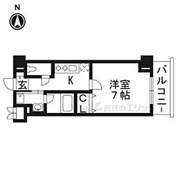 アスヴェル京都東寺前2 1Kの間取図画像