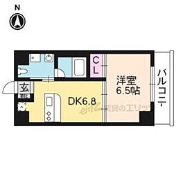 アルビオン 1DKの間取図画像