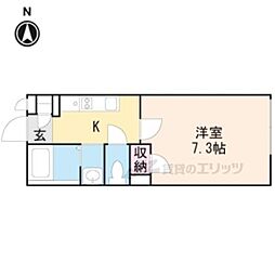 インヴェルノ 1Kの間取図画像