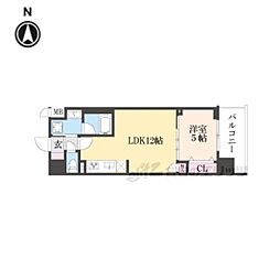 ベラジオ雅び京都三条通 1LDKの間取図画像