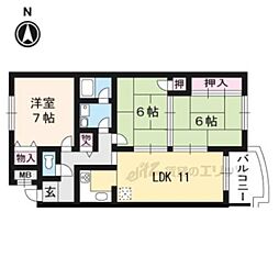 ローファスパート2 3LDKの間取図画像