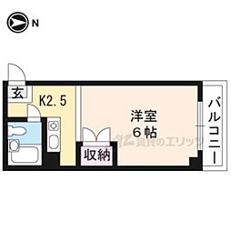 ファーストコート御所室町 1Kの間取図画像
