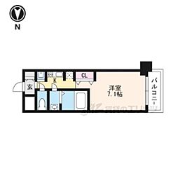 アドバンス京都ソナーレ 1Kの間取図画像