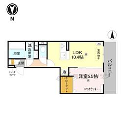 GRAMM西衣手町 1LDKの間取図画像