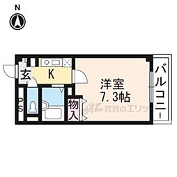 エデン御池 1Kの間取図画像