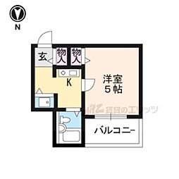 ジョイフル御池 1Kの間取図画像