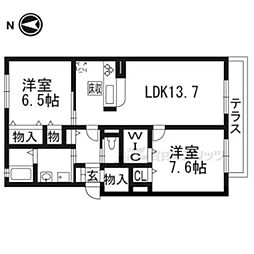 シャーメゾンマイアサウラ 2LDKの間取図画像