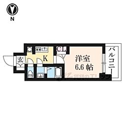 ファステート京都西院パール 1Kの間取図画像