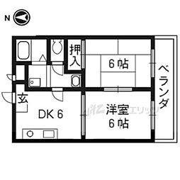 ハイメゾンいとう 2DKの間取図画像
