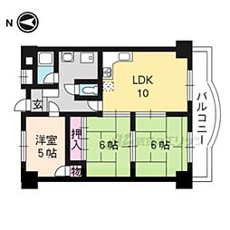 パルテ西京極 3LDKの間取図画像