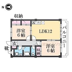 マチエール大宮 2LDKの間取図画像