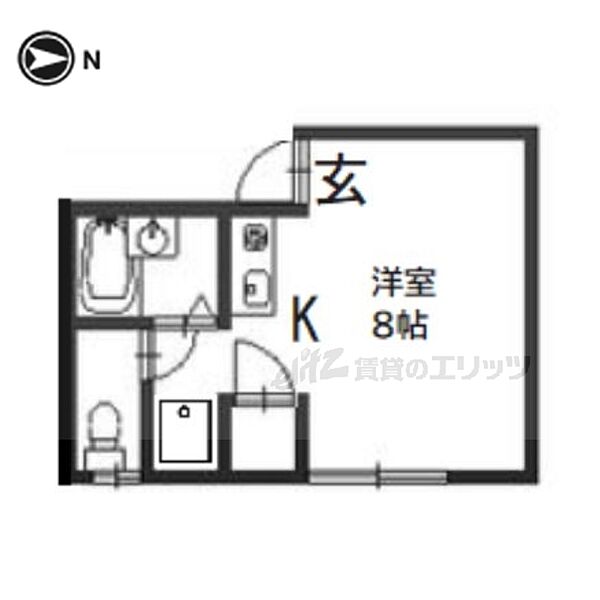 コーポ乾隆 303｜京都府京都市上京区姥ケ寺之前町(賃貸マンション1R・3階・16.00㎡)の写真 その2