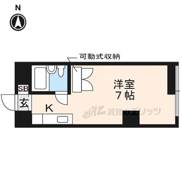 カサ・デ・ソーラ白川 104｜京都府京都市左京区一乗寺樋ノ口町(賃貸マンション1R・1階・17.00㎡)の写真 その2