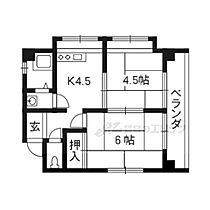 鳥幸マンション 201 ｜ 京都府京都市北区紫野下柏野町（賃貸マンション2K・2階・33.00㎡） その2