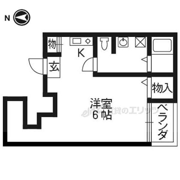 京都府京都市下京区油小路通高辻下ル麓町(賃貸アパート1K・2階・18.00㎡)の写真 その2