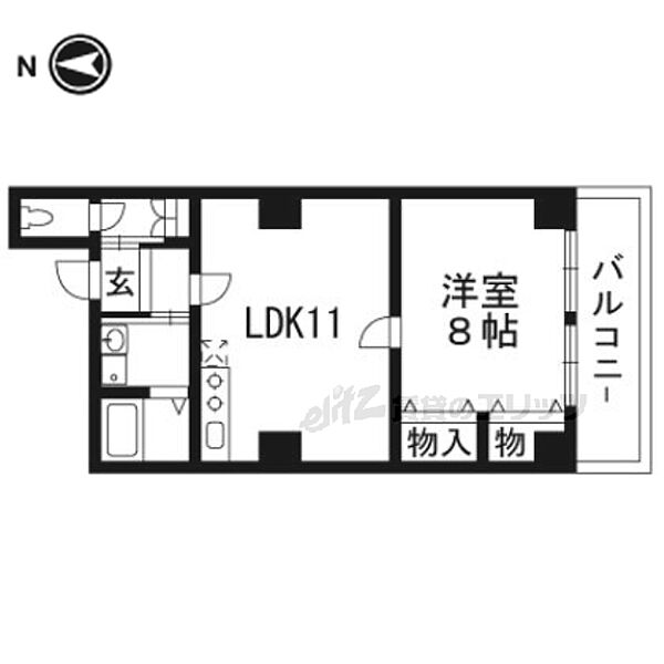 京都府京都市下京区五条通東洞院東入(賃貸マンション1LDK・5階・44.00㎡)の写真 その2