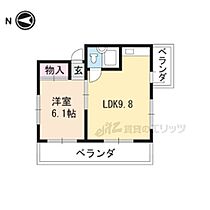 リビエールすぎうら 401 ｜ 京都府京都市左京区高野清水町（賃貸マンション1LDK・4階・30.00㎡） その2